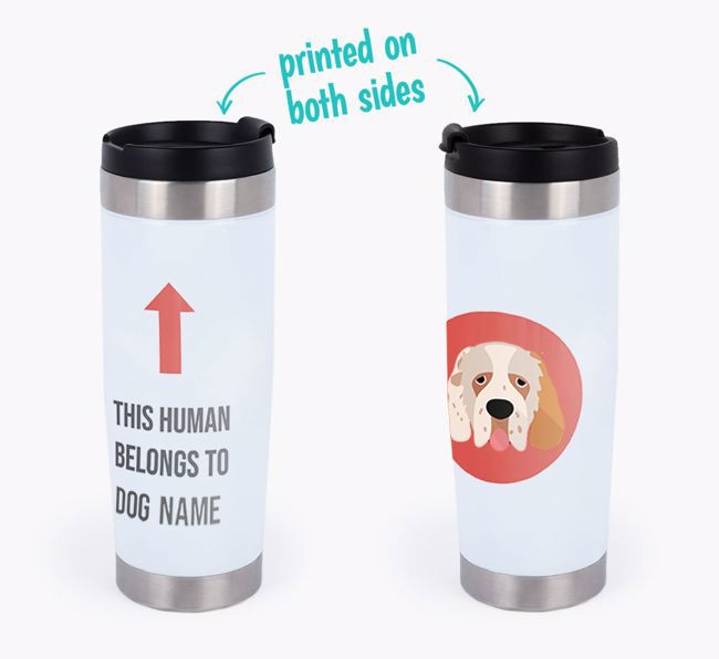 'This Human Belongs to...' - Personalized {breedFullName} Travel Mug